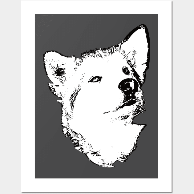 Alaskan Malamute Face Wall Art by DoggyStyles